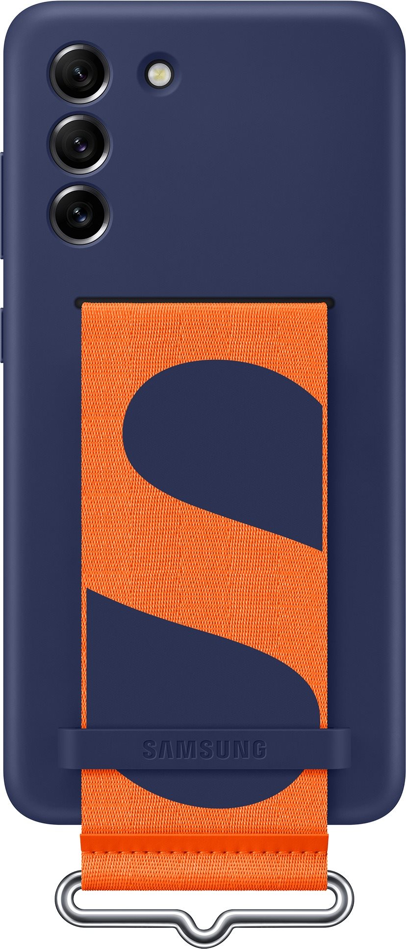 Coque en silicone Samsung Galaxy S21 FE 5G avec bracelet bleu...
