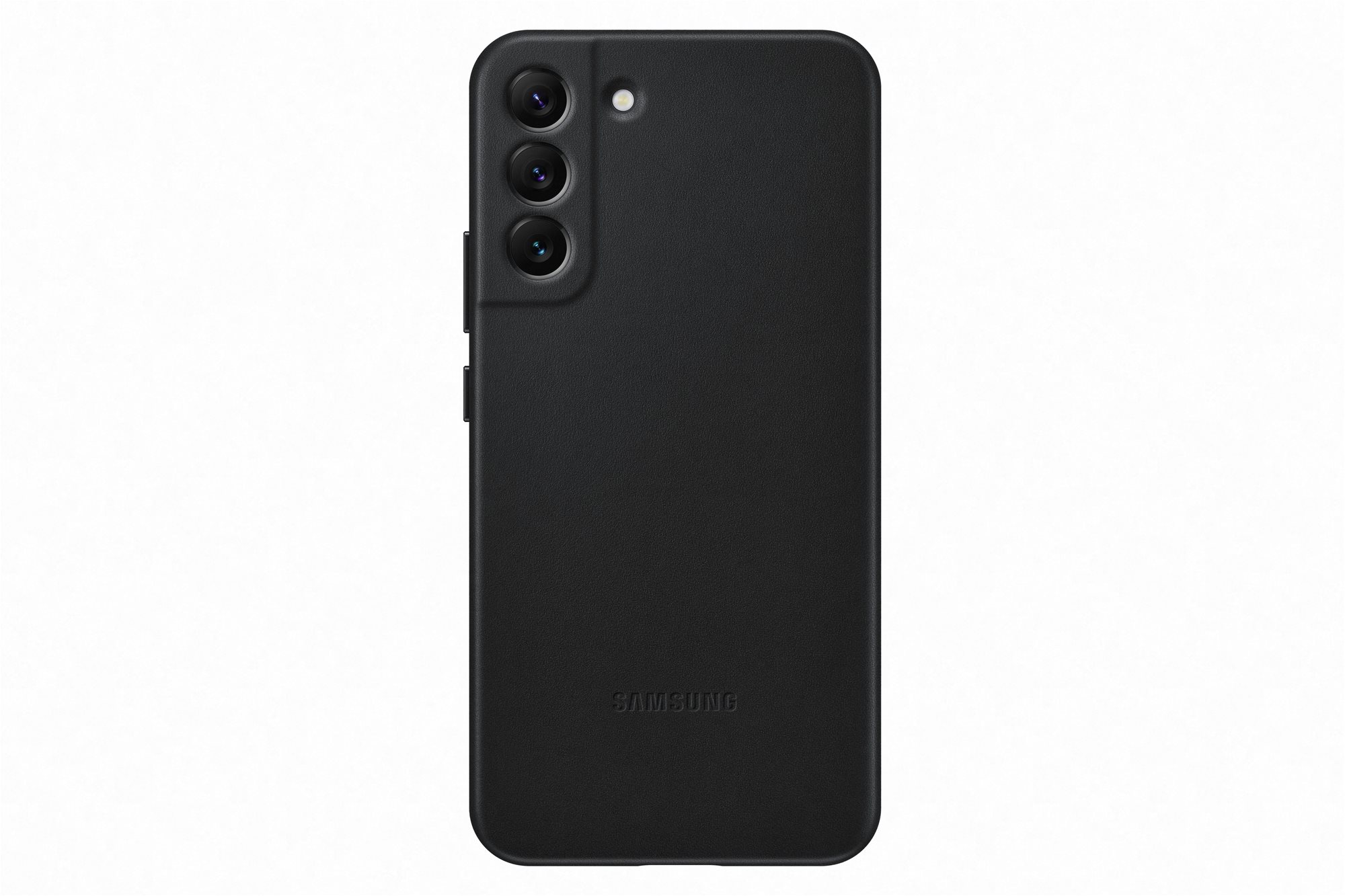 Samsung Galaxy S22+ 5G Coque arriere en cuir noir Coque de...