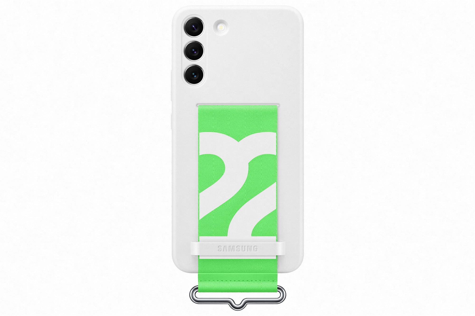 Samsung Galaxy S22+ 5G Silikónový kryt s pútkom biely Kryt na mobil