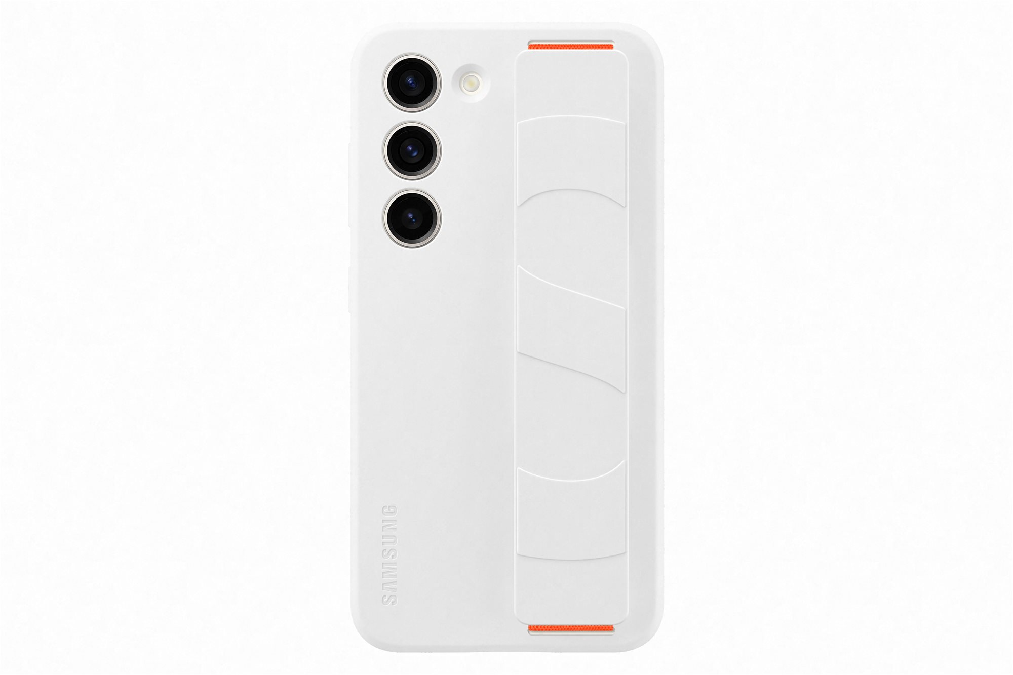 Samsung Galaxy S23 Szilikon hátlap pánttal fehér Telefon tok