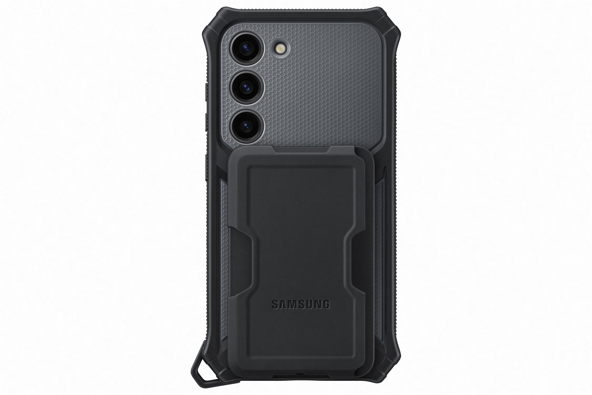 Samsung Galaxy S23 Black tok levehető tartóval Telefon tok