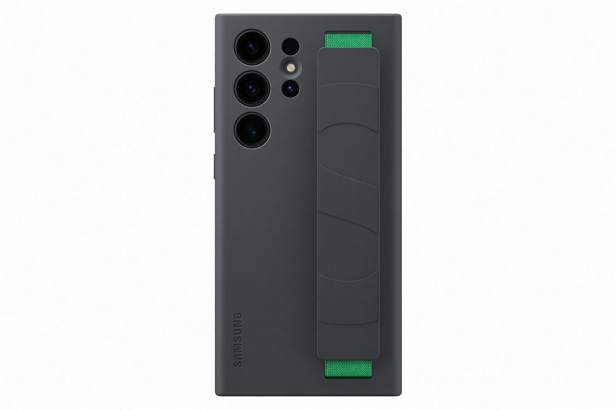 Samsung Galaxy S23 Ultra Silikon Back Cover mit Schlaufe - Schwarz...