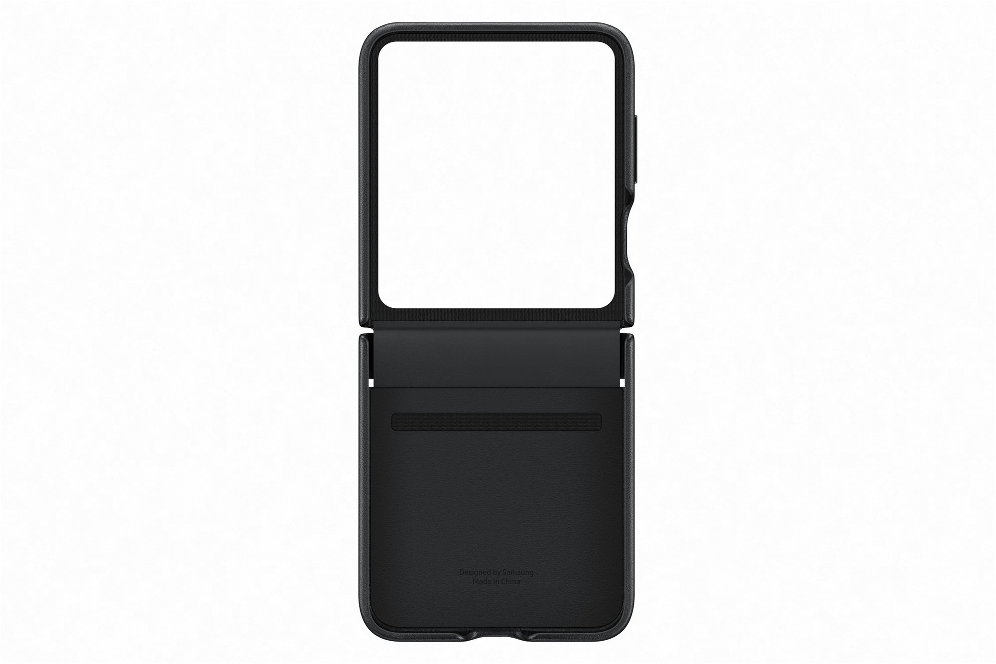 Samsung Galaxy Z Flip5 Zadný kryt z eko kože čierny Kryt na mobil