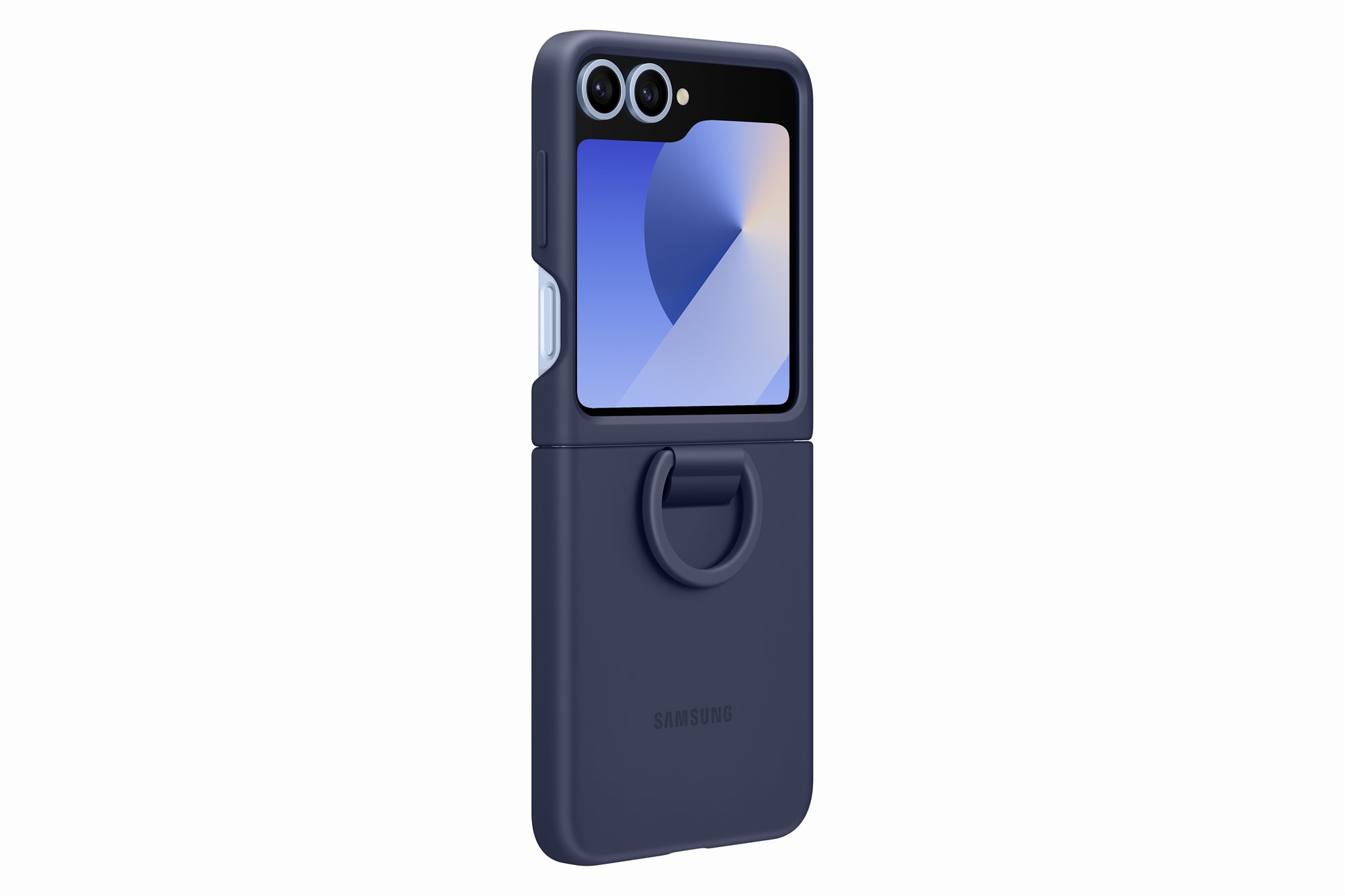 Samsung Galaxy Z Flip6 sötétkék szilikon tok Telefon tok
