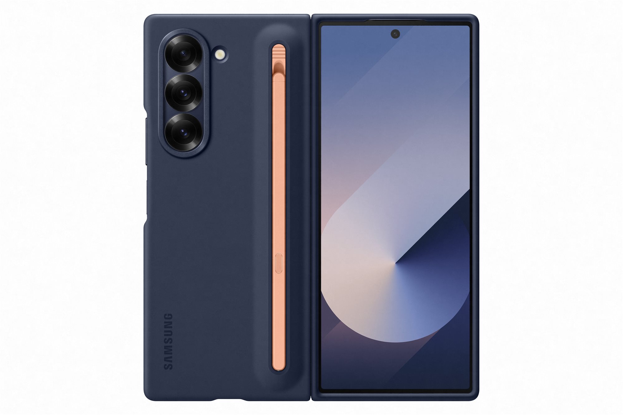 Samsung Galaxy Z Fold6 tengerészkék tok + S Pen Telefon tok