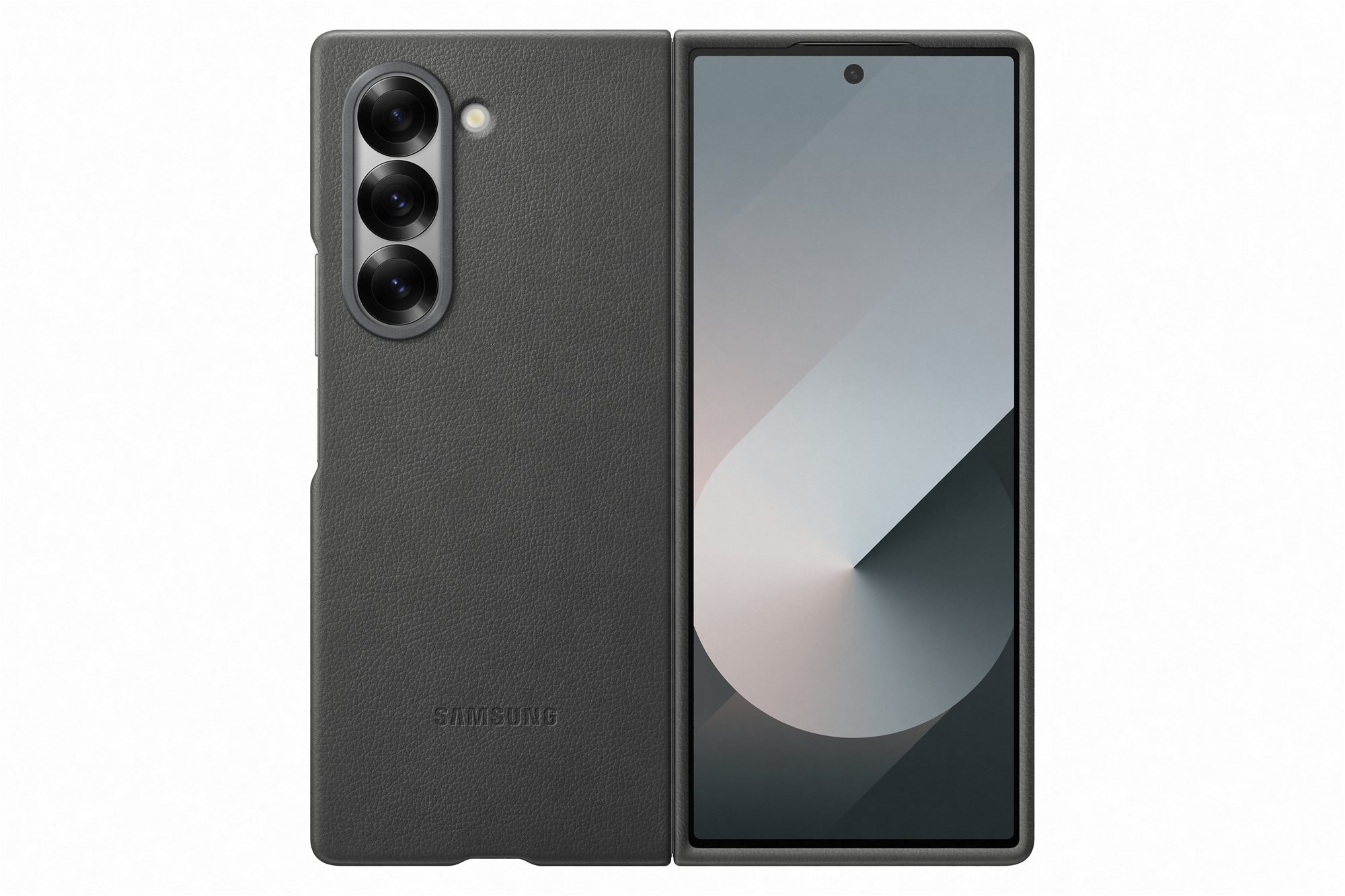 Samsung Galaxy Z Fold6 szürke vegán bőr tok Telefon tok