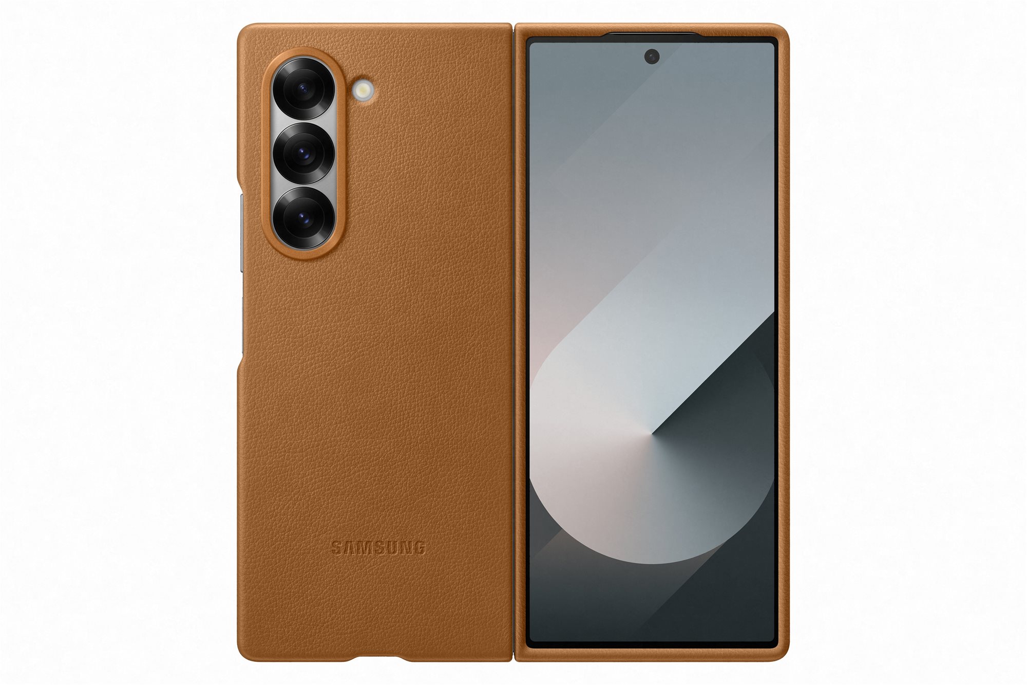 Samsung Galaxy Z Fold6 barna vegán bőr tok Telefon tok