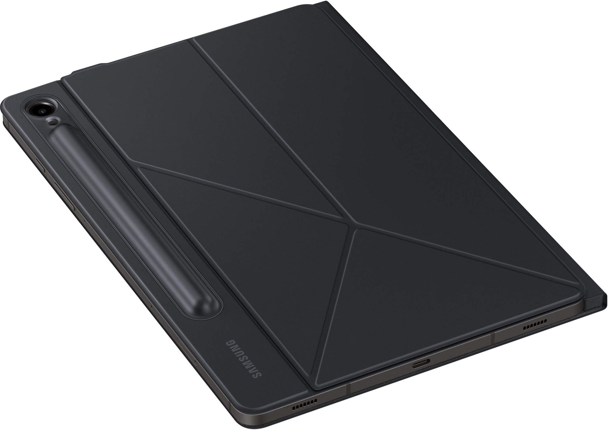 Samsung Galaxy Tab S9/Tab S9 FE tok, fekete Tablet tok