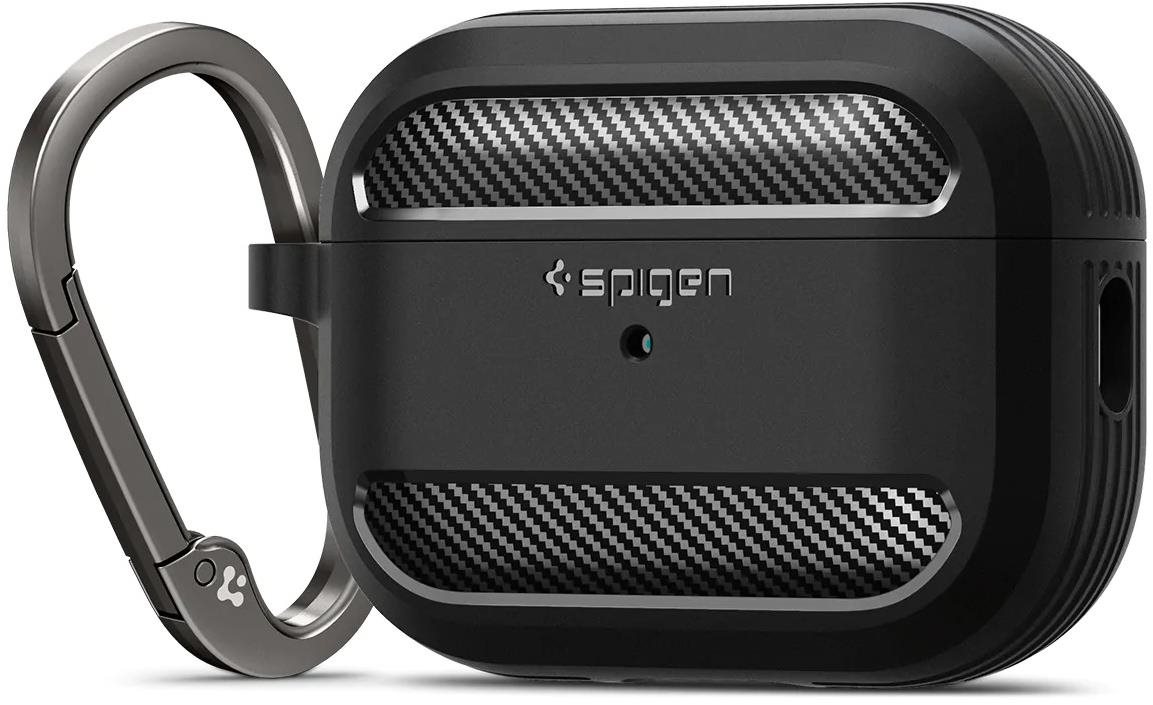 Spigen Rugged Armor Black AirPods Pro 2 Fülhallgató tok