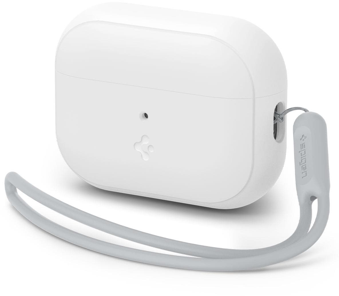Spigen Case Silicone Fit White + Strap Gray AirPods Pro (2nd Gen)...