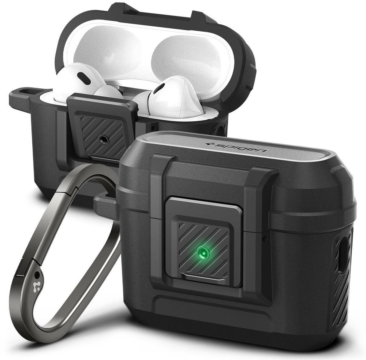 Spigen Lock Fit Matte Black AirPods Pro 2 Kopfhörer-Hülle