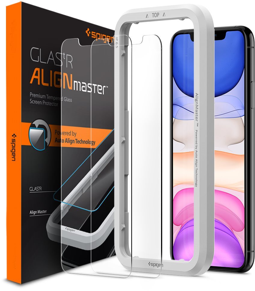 Spigen Align Glas.tR 2 pack iPhone 11/XR üvegfólia Üvegfólia