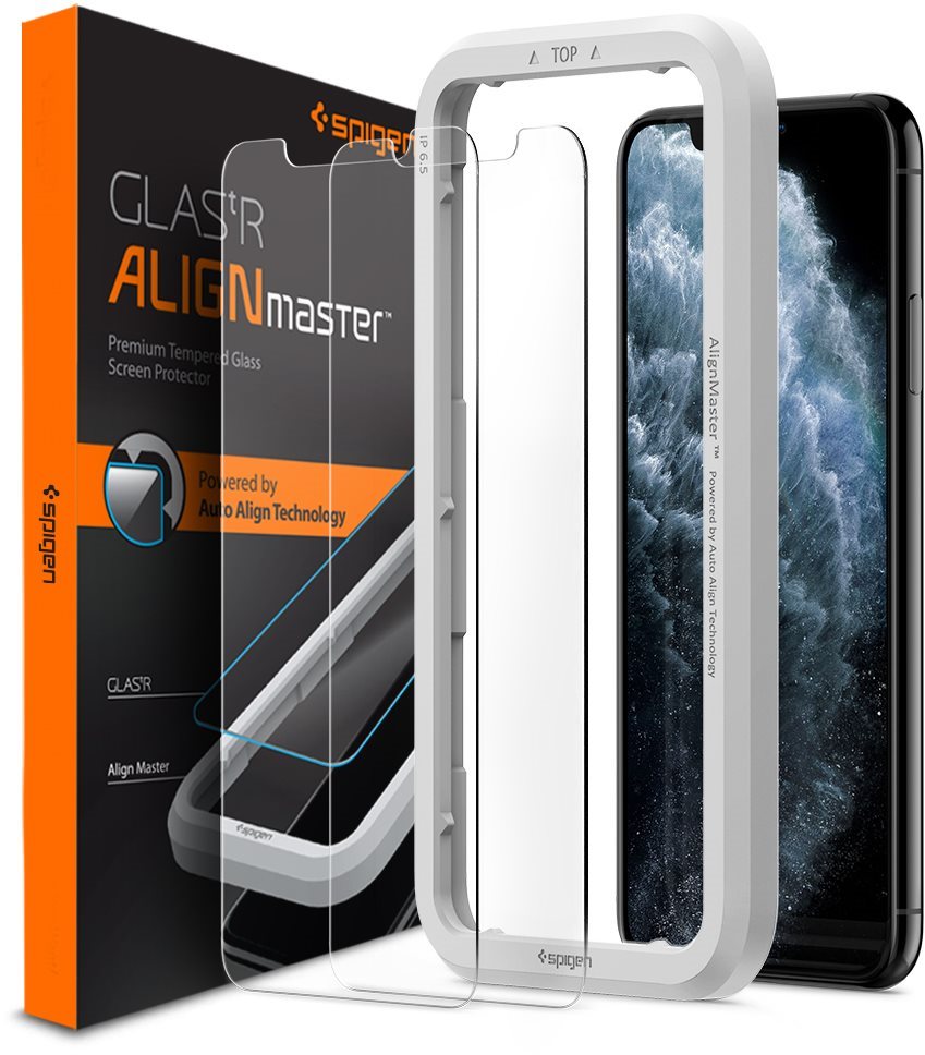 Spigen Align Glas.tR 2er Pack für iPhone 11 Pro / XS / X Schutzglas