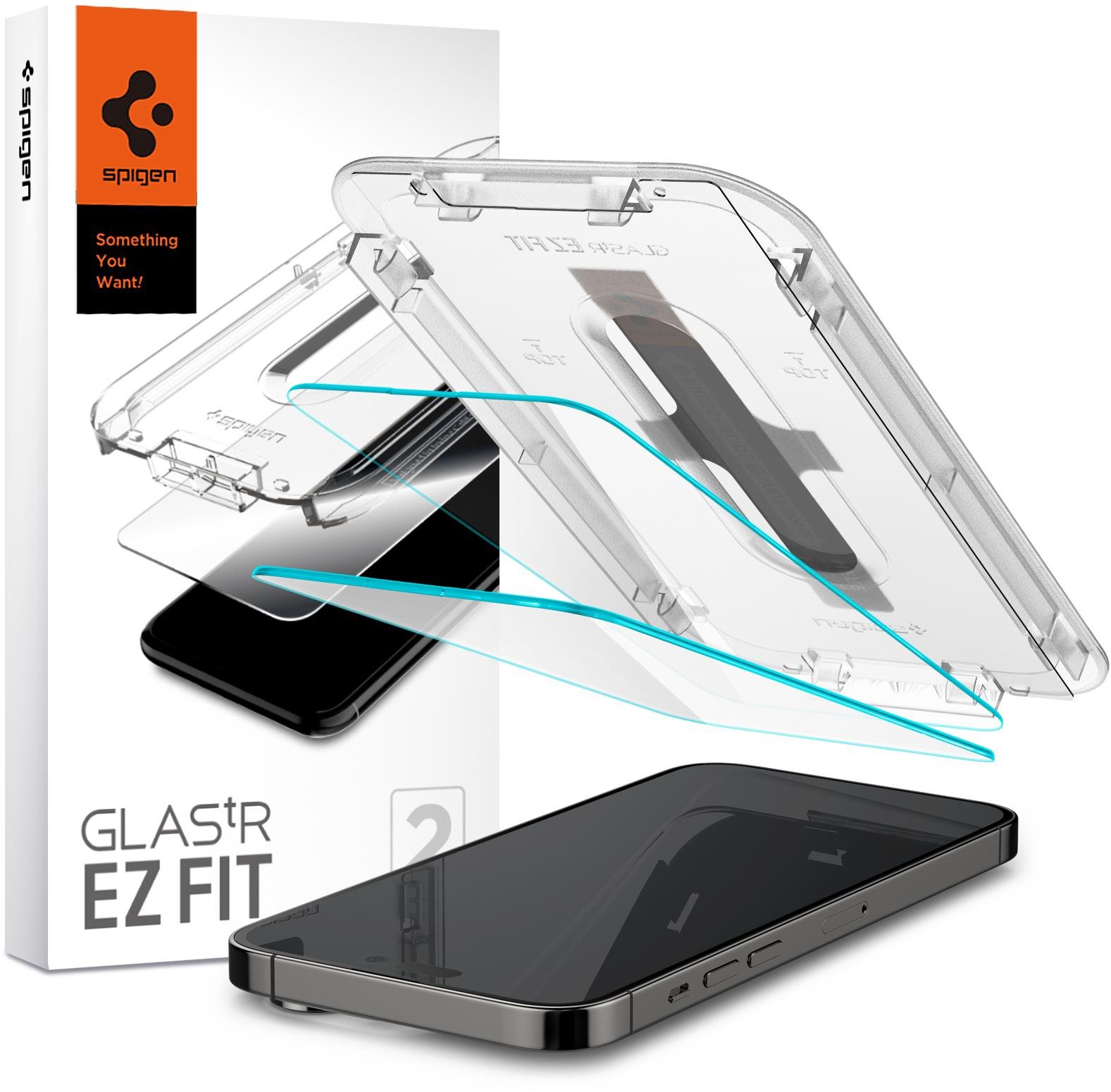 Spigen tR EZ Fit 2 Pack Transparency Sensor Open iPhone 14 Pro Max...