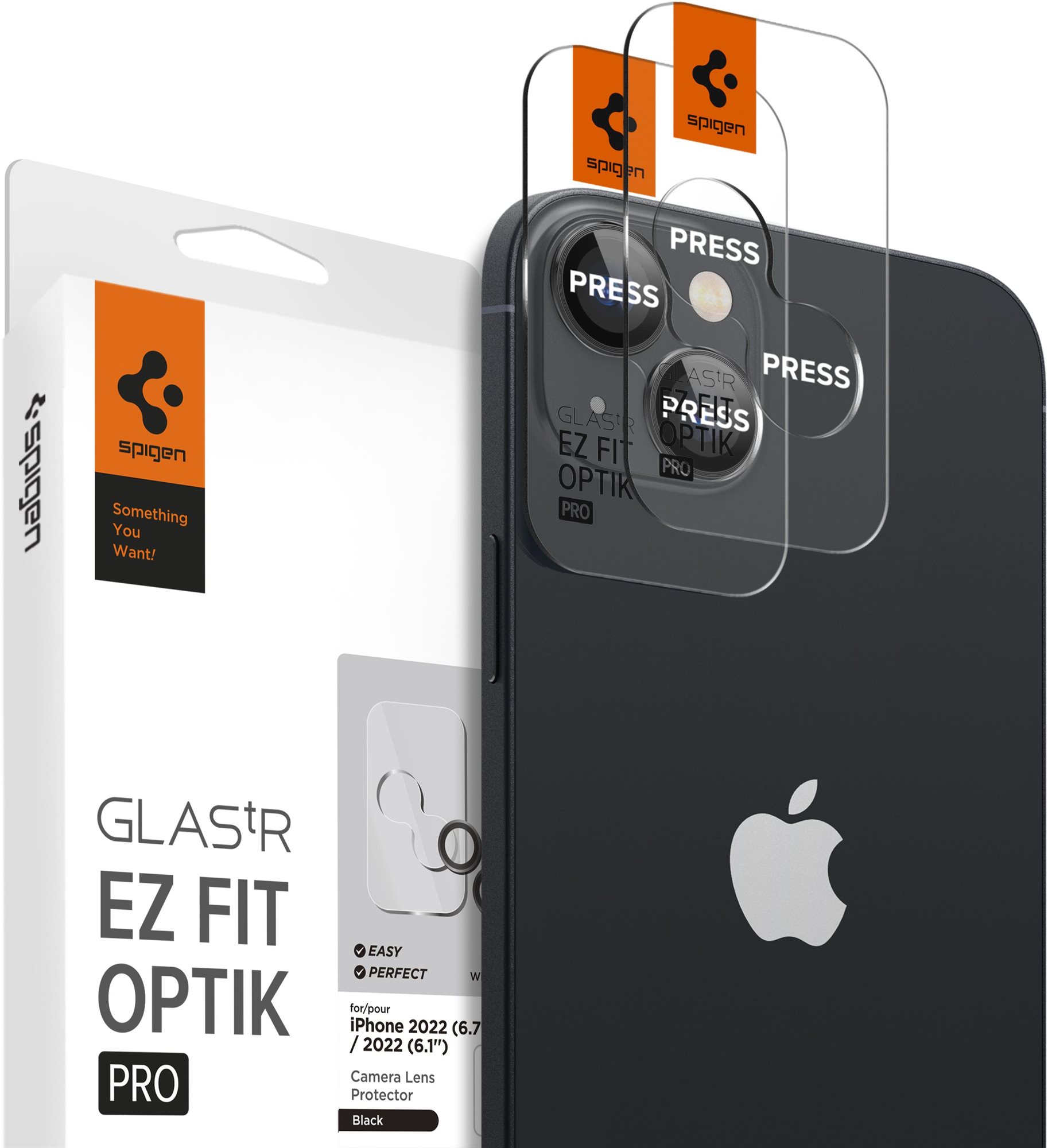 Spigen tR EZ Fit Optik Pro 2er Pack Black Cover für iPhone...