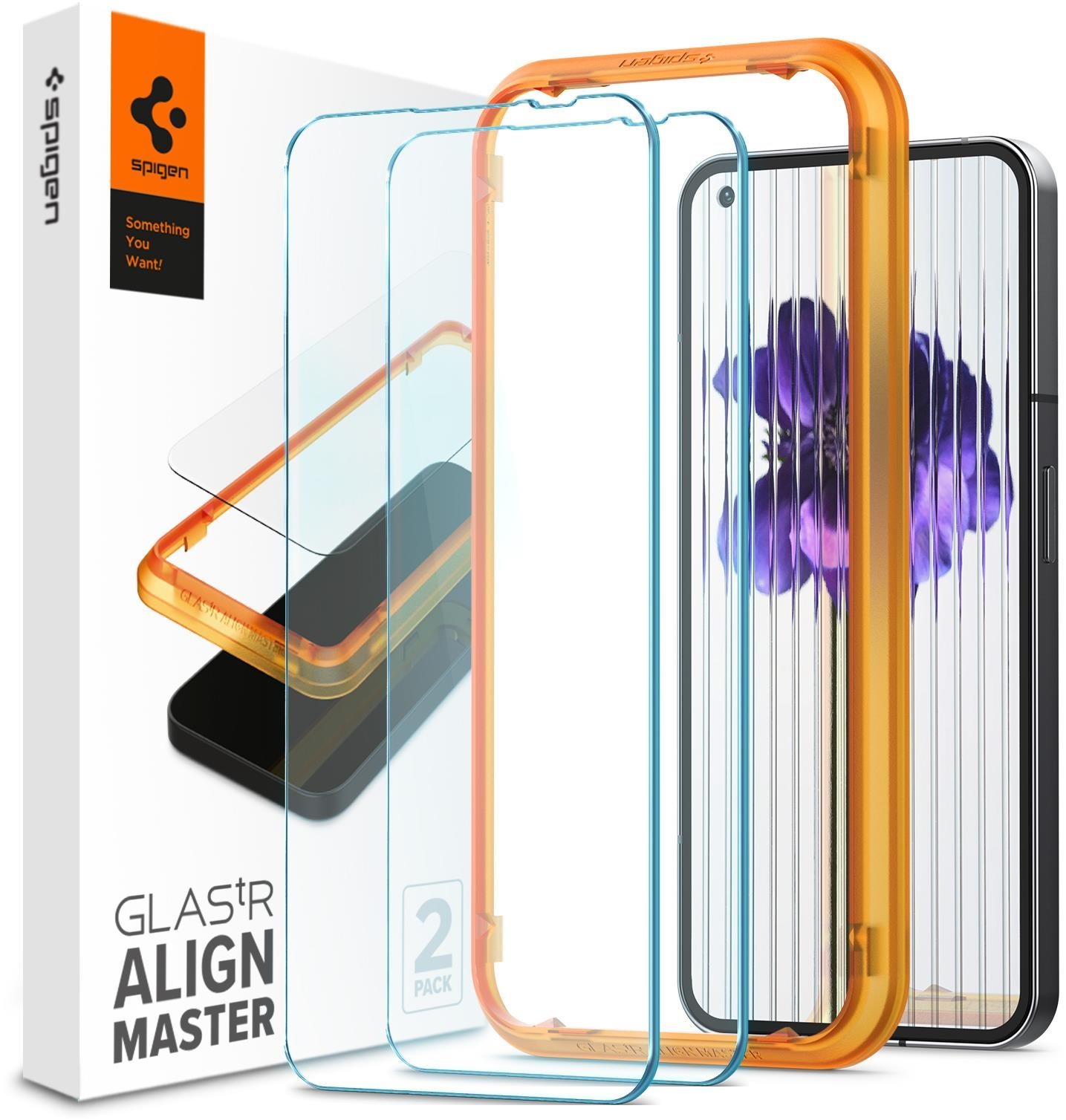 Spigen Glass AlignMaster 2 Pack Clear für Nothing Phone (1)...