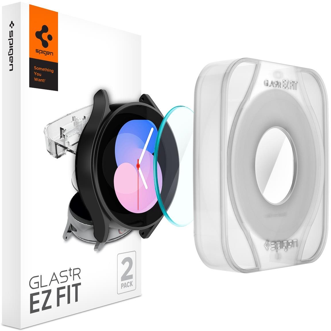 Spigen Glass EZ Fit 2 Pack für Samsung Galaxy Watch5 / 4 40 mm...