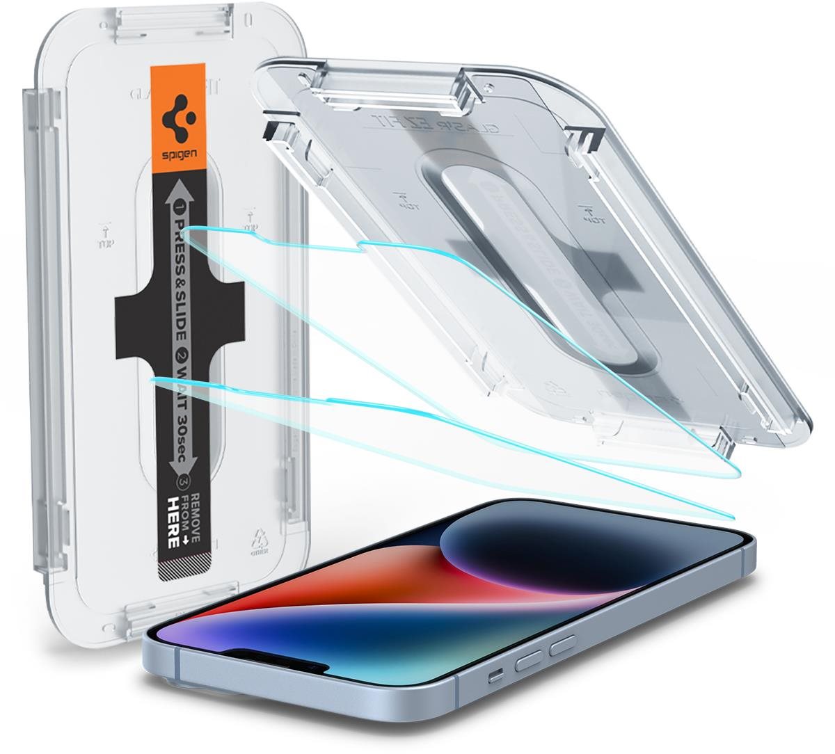 Spigen Glass tR EZ Fit HD Open Sensor 1 Pack iPhone 14 Plus/13 Pro...