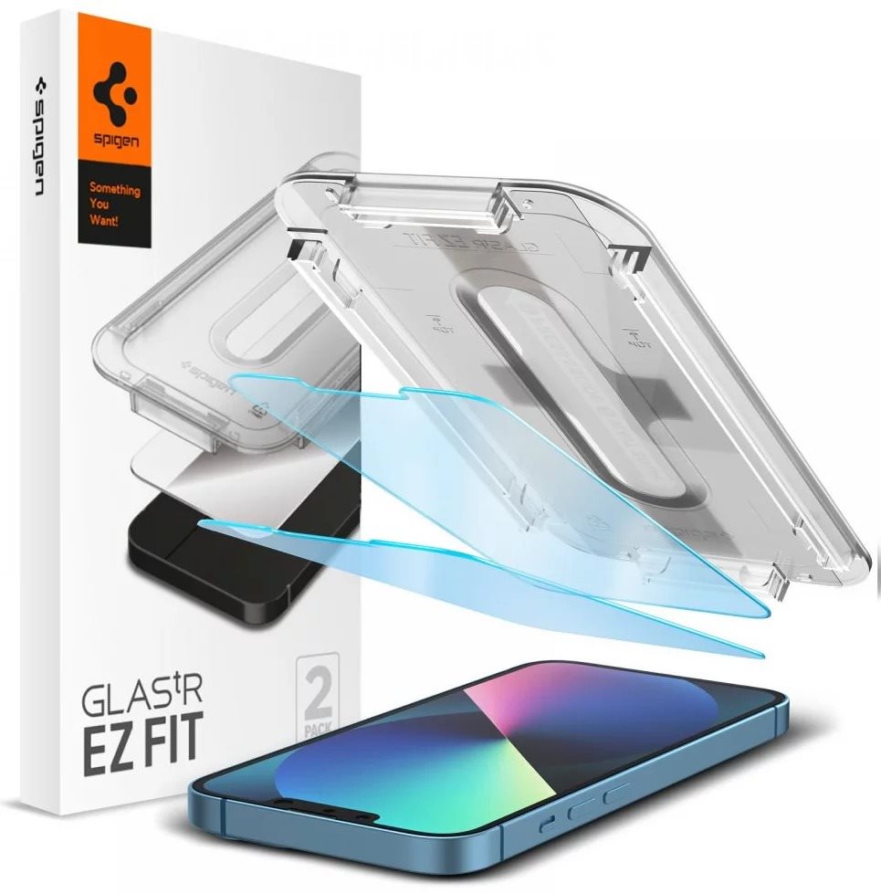 Spigen Glass tR EZ Fit Transparency Sensor Open 2 Pack  iPhone...