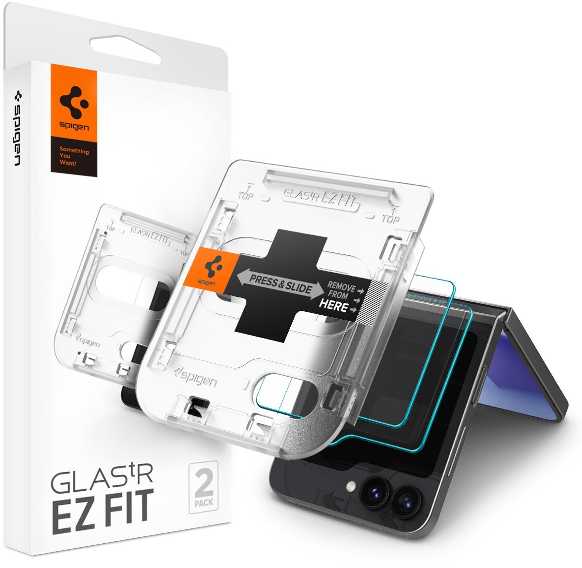 Spigen Glass tR EZ Fit Cover 2 Pack Samsung Galaxy Z Flip6 Ochranné...