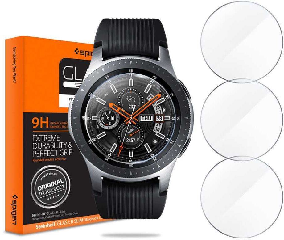 Spigen Glas.tR SLIM 3 Pack Samsung Galaxy Watch 46mm Glass Screen...