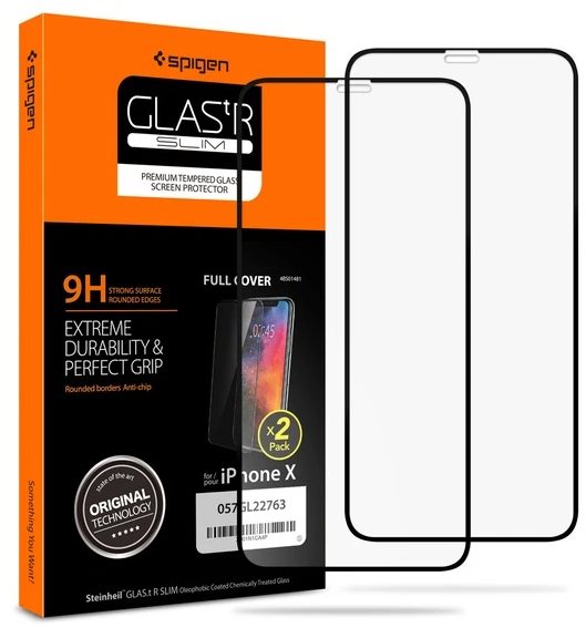 Spigen Glass FC 2 Pack Black iPhone 11 Pro/XS/X Ochranné sklo