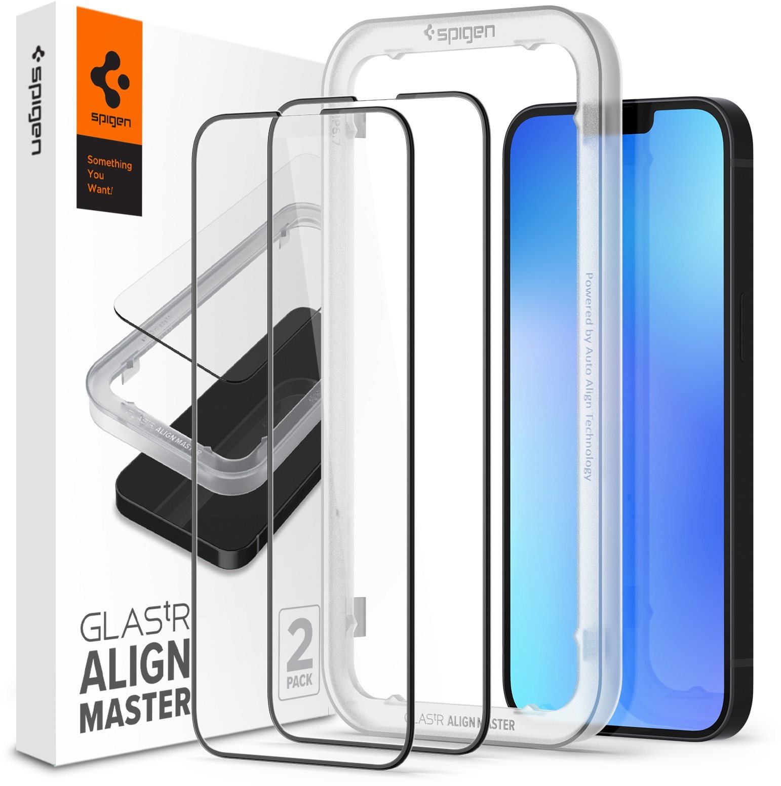 Spigen tR Align Master 2 Pack FC Black iPhone 14 Plus/iPhone 13 Pro...