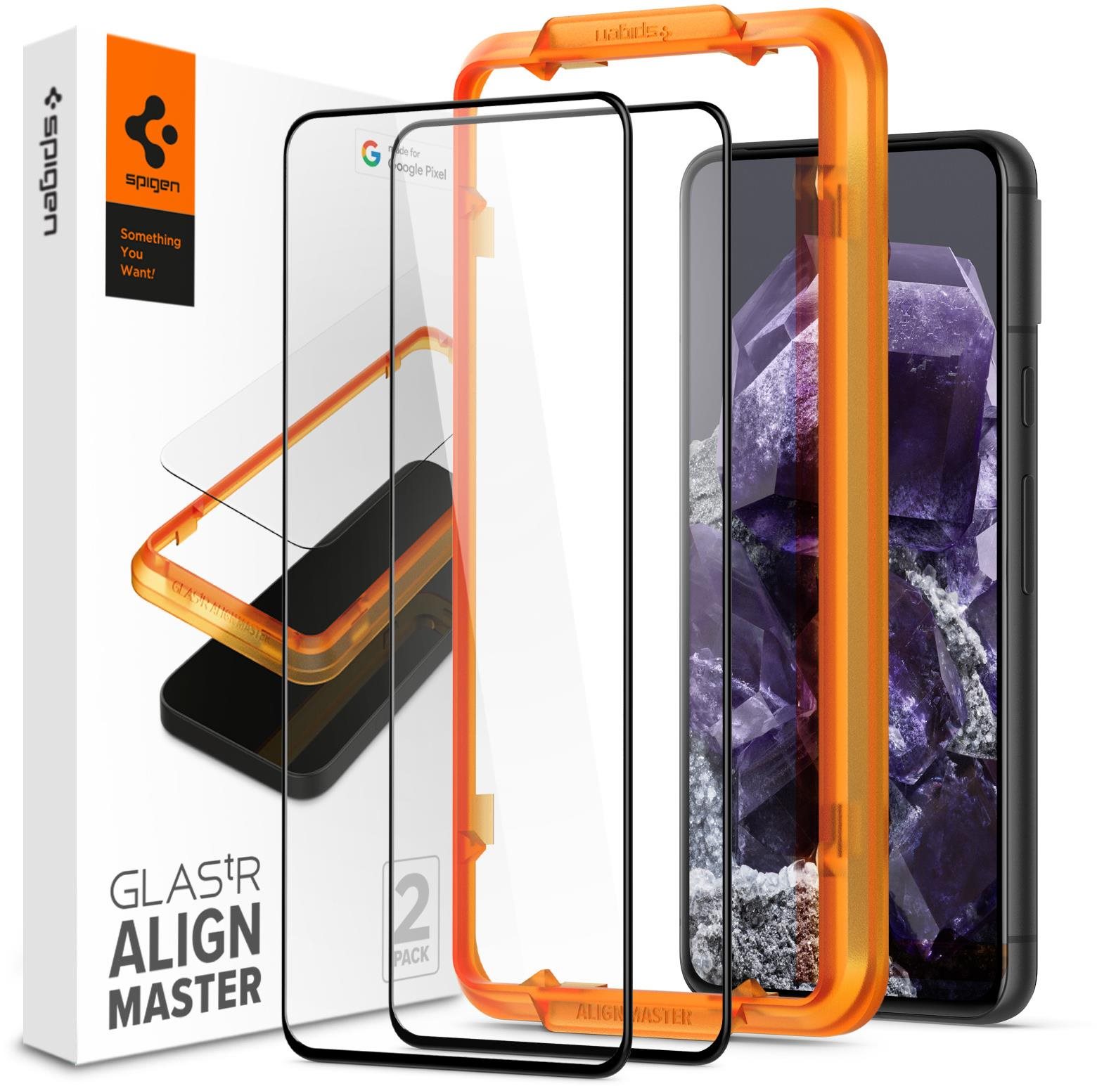 Spigen Glass tR AlignMaster 2 Pack Google Pixel 8 Schutzglas