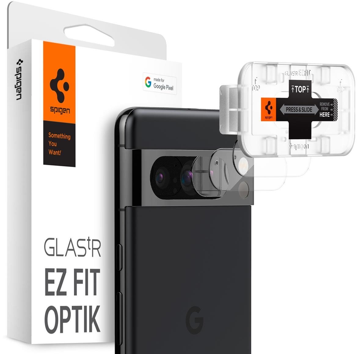 Spigen Glass tR EZ Fit Optik 2 Pack Crystal Clear Google Pixel 8...