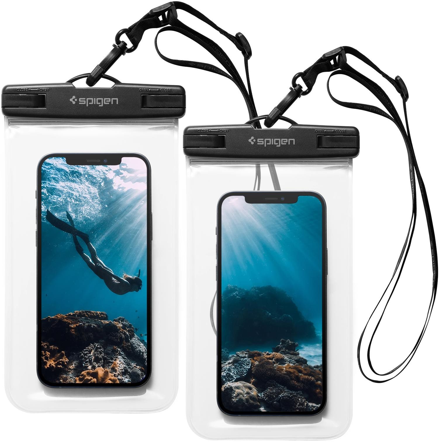 Spigen A601 Waterproof Phone Case 2 Pack Clear Handyhülle