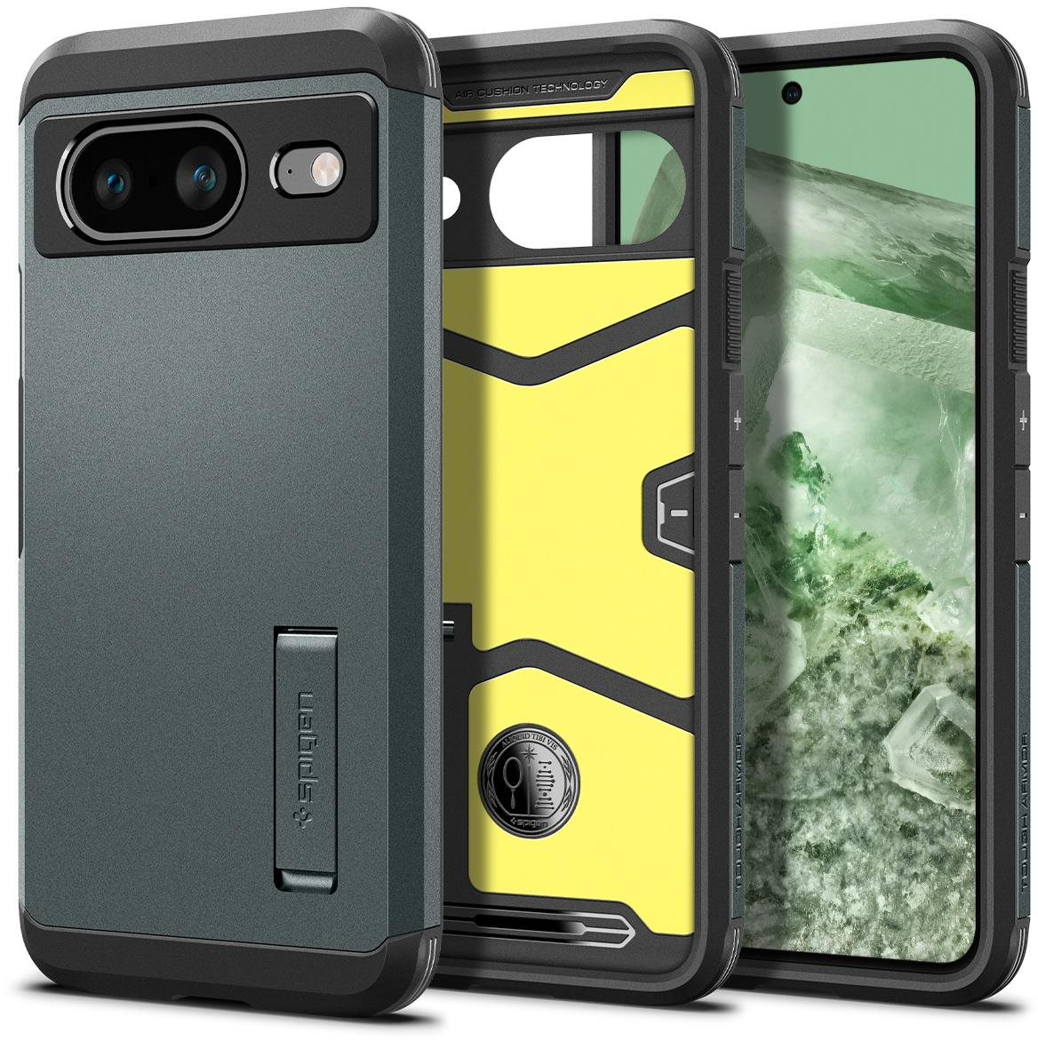 Spigen Tough Armor Abyss Green Google Pixel 8 tok Telefon tok