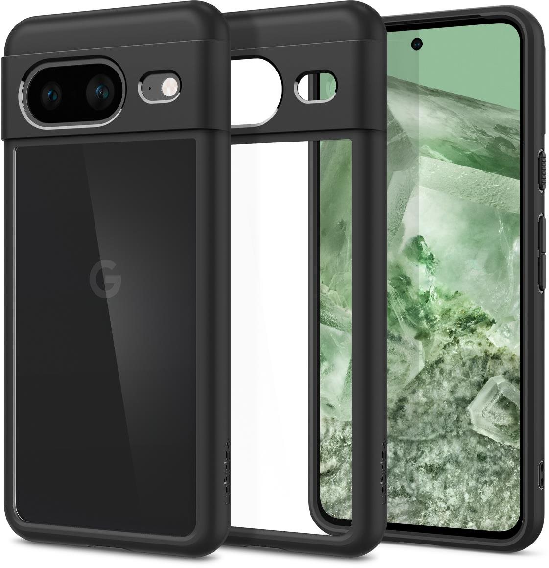 Spigen Ultra Hybrid Matte Black Google Pixel 8 tok Telefon tok