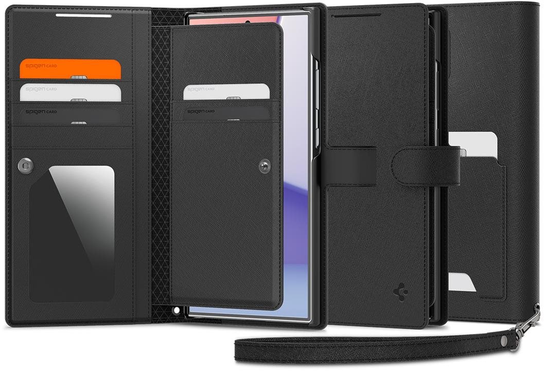 Spigen Wallet S Plus Black Samsung Galaxy S24 Ultra Puzdro na mobil