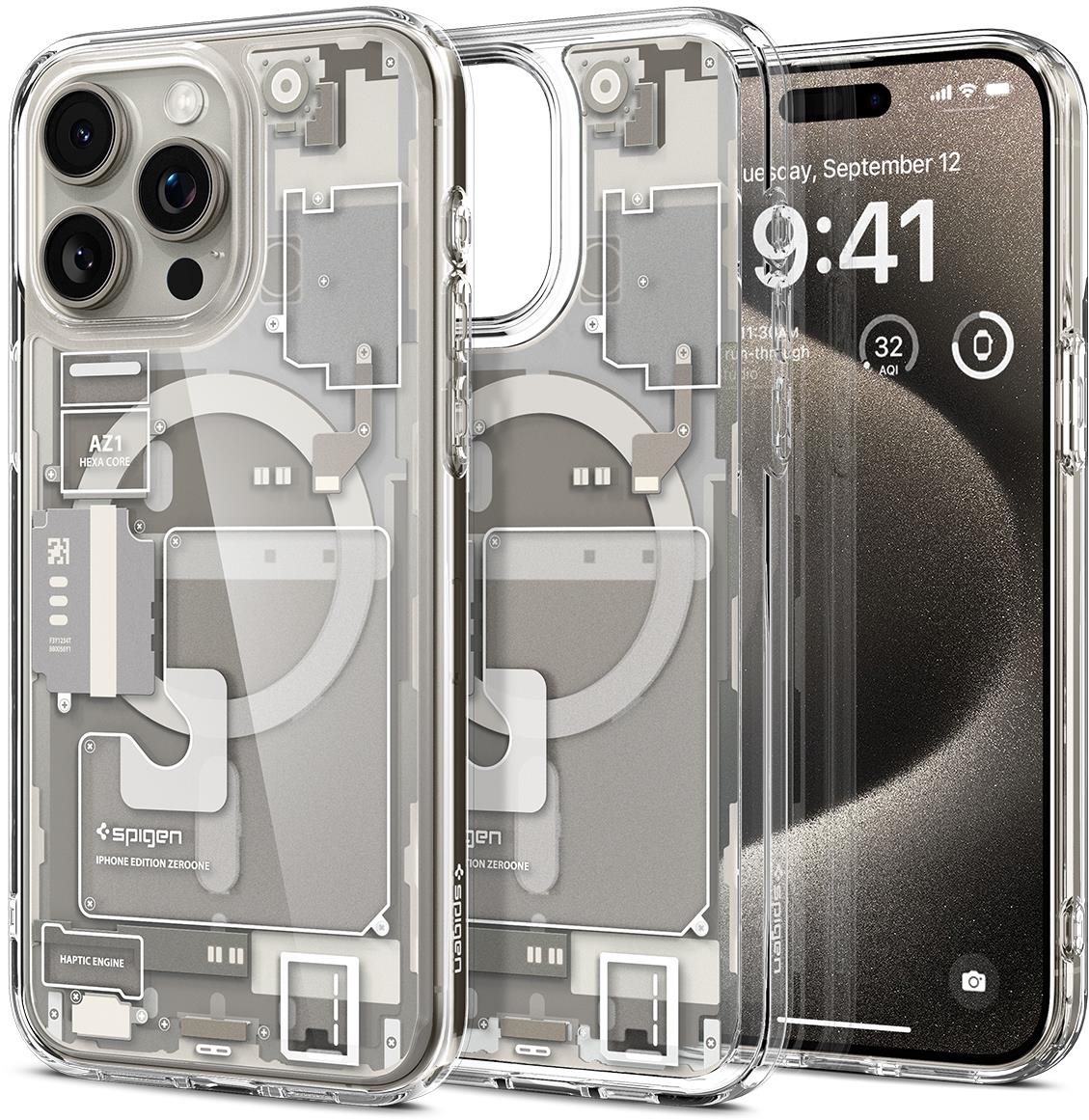 Spigen Ultra Hybrid Zero One Natural Titanium iPhone 15 Pro Max...
