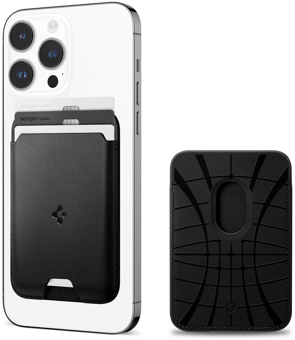 Spigen Valentinus MagSafe Wallet 3 Card Black MagSafe tárca