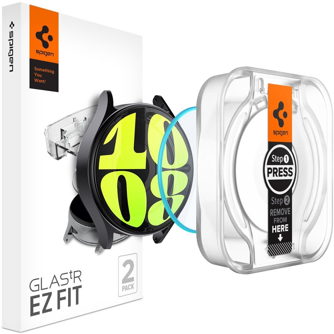 Spigen Glass tR EZ Fit 2 Pack Transparency Samsung Galaxy Watch7...