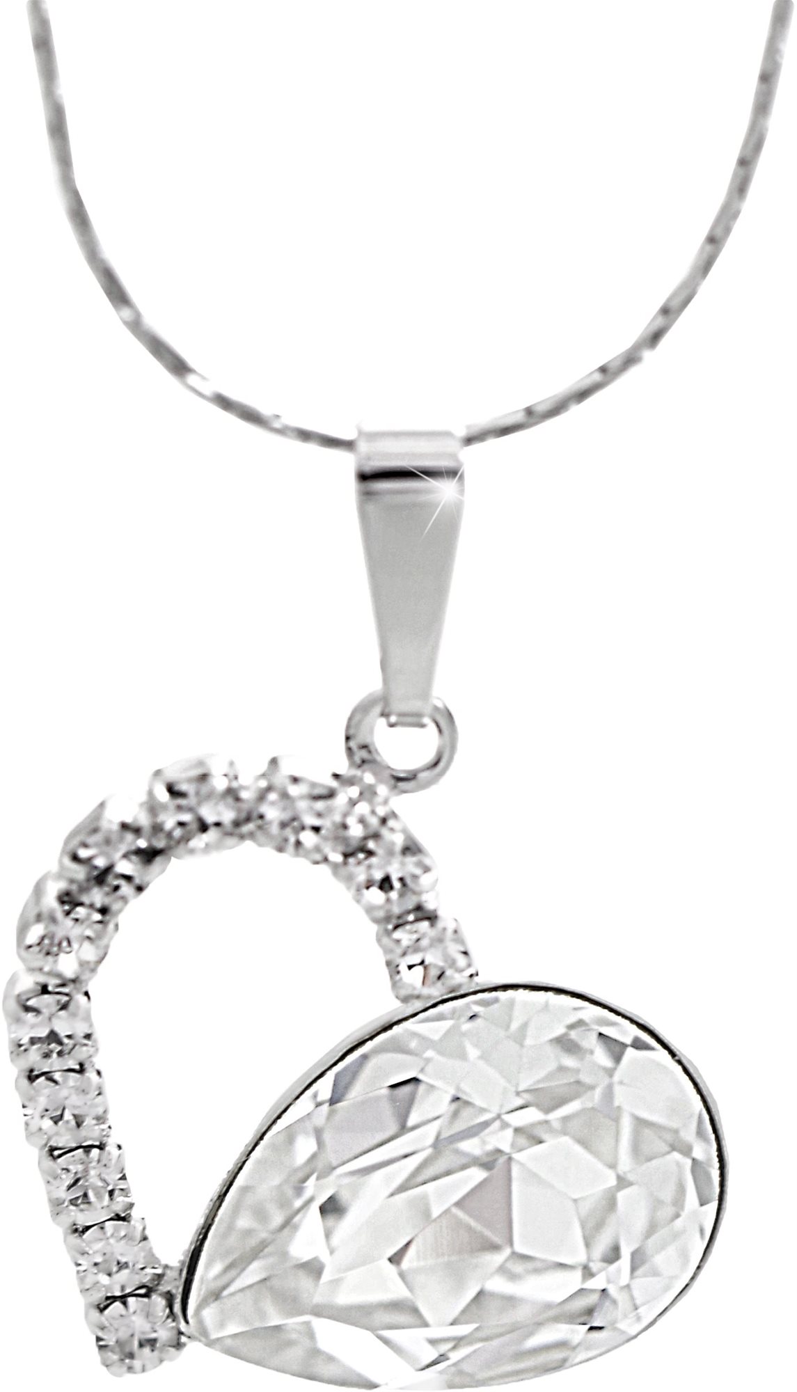 JSB Bijoux Srdce s kameňom Swarovski Crystals 61300857cr Náhrdelník