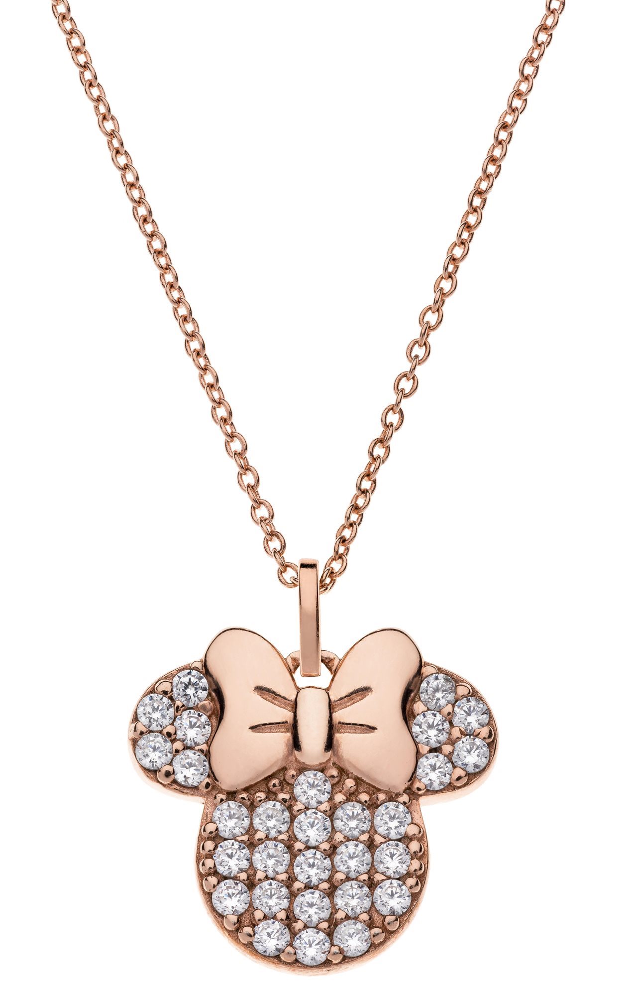 DISNEY Minnie strieborný náhrdelník N902192PZWL-18 (Ag 925/1000,...