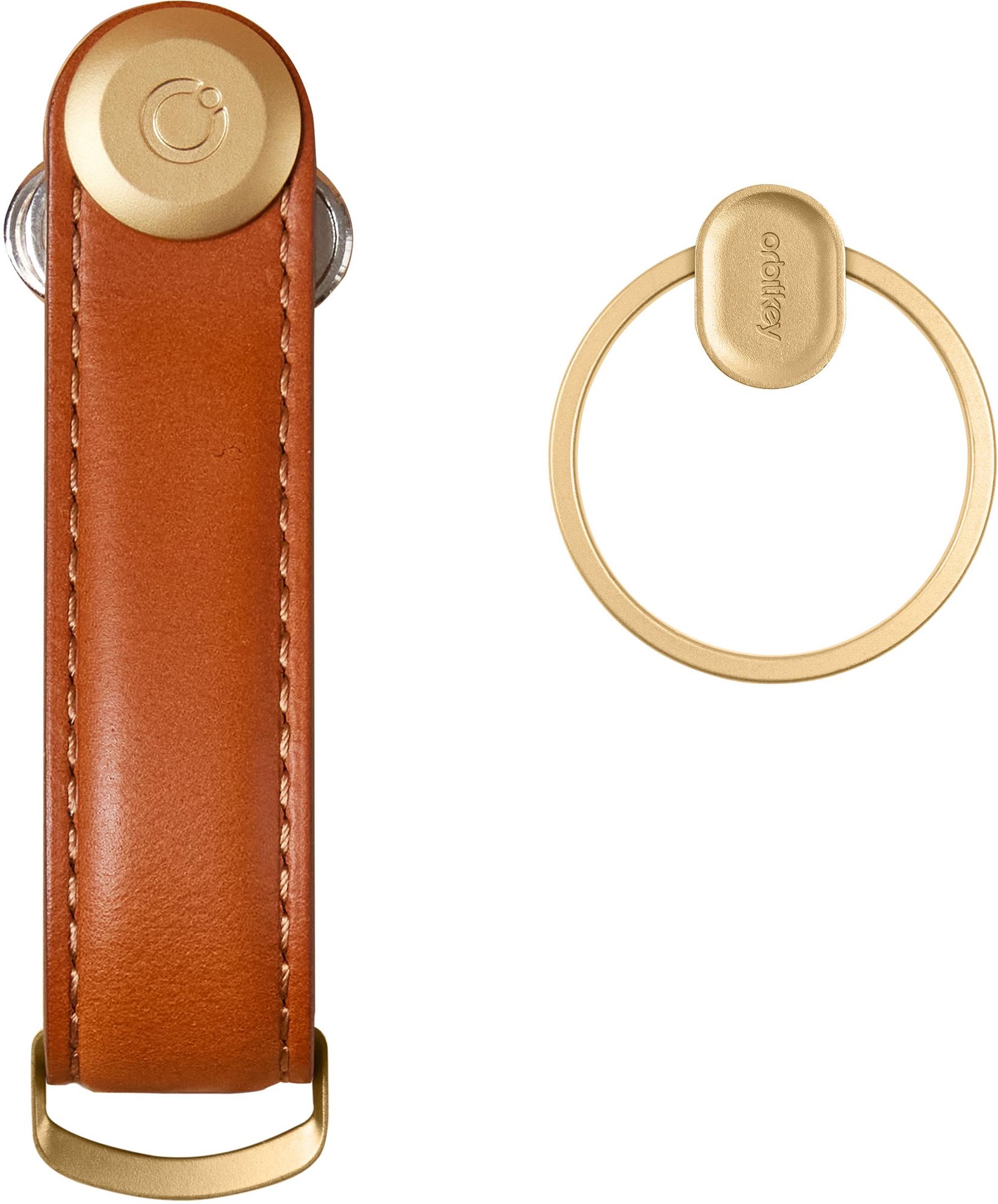 ORBITKEY Key Organizer Set + Ring – Cognac Kľúčenka