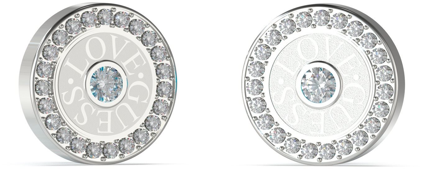 GUESS Náušnice Love Guess JUBE04081JWRHT/U Náušnice