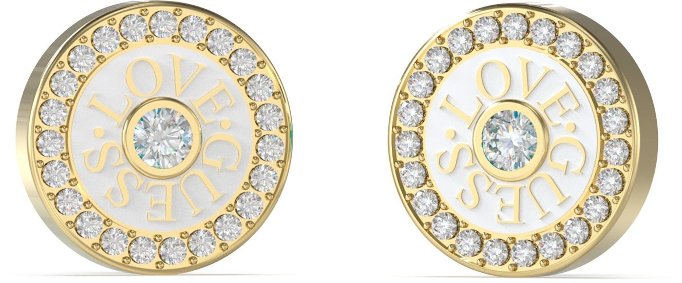 GUESS Náušnice Love Guess JUBE04081JWYGWHT/U Náušnice