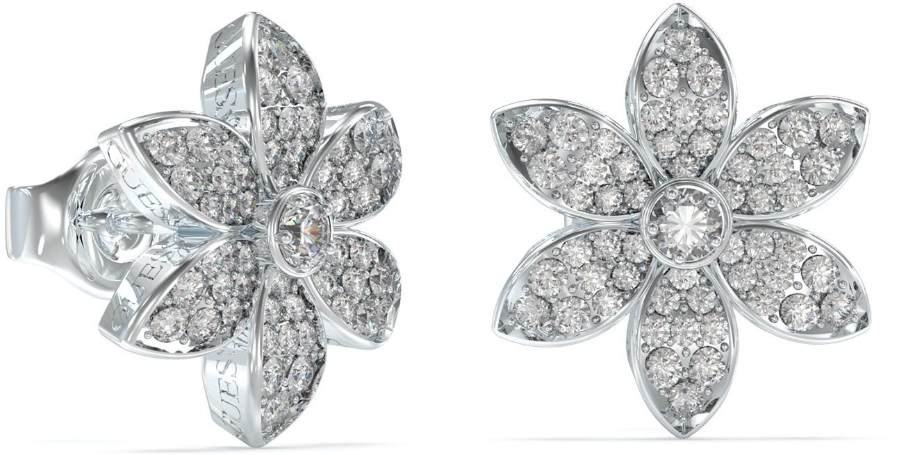 GUESS Náušnice White Lotus JUBE04145JWRHT/U Náušnice