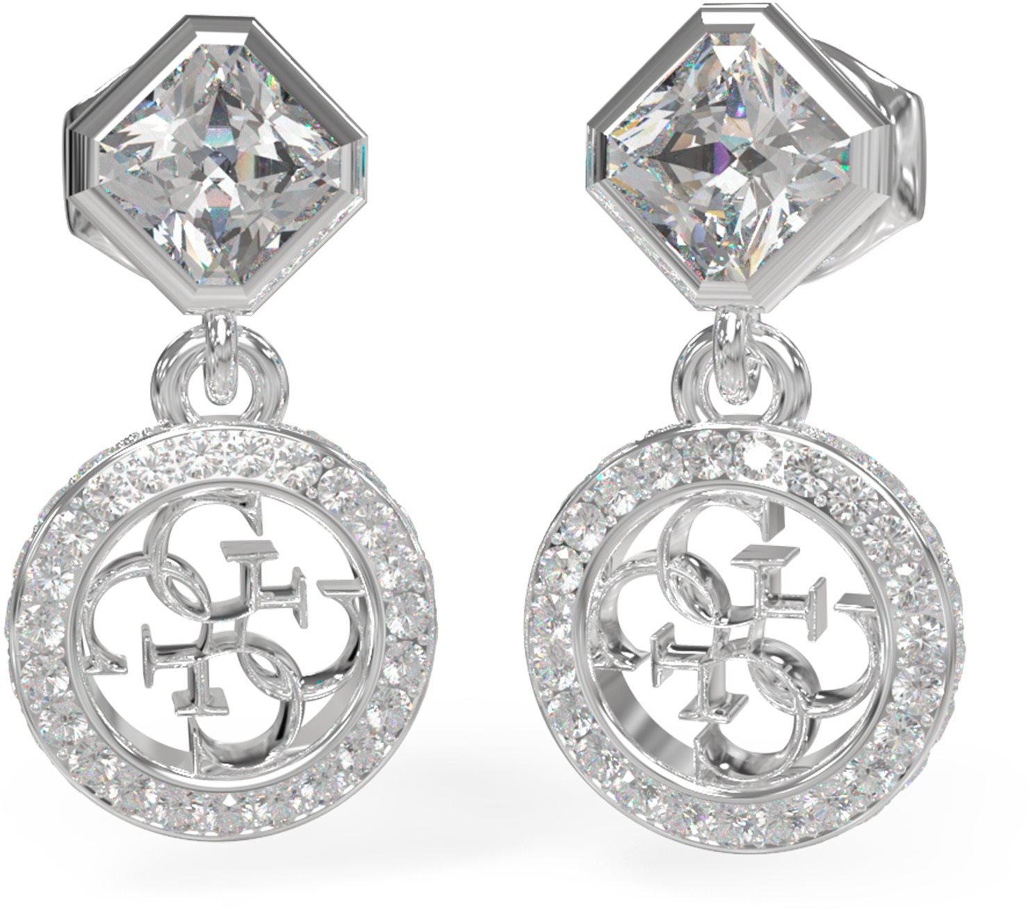 GUESS Náušnice 4G Crush JUBE04154JWRHT/U Náušnice