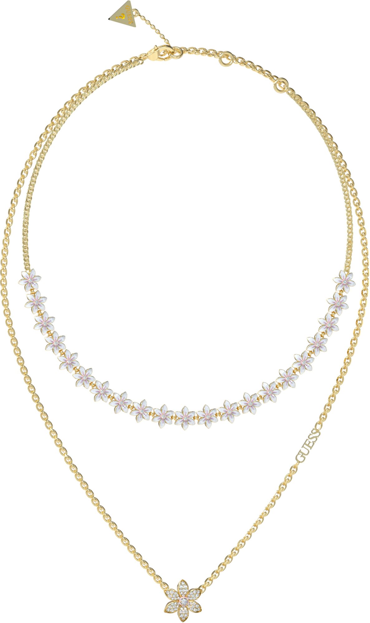 GUESS Náhrdelník White Lotus JUBN04130JWYGWHT/U Náhrdelník