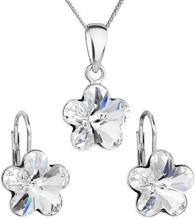 Krištáľová súprava zdobená krištáľmi Swarovski 39143.1 (925/1000;...