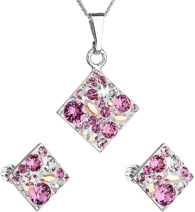 EVOLUTION GROUP 39126.3 rose súprava dekorovaná kryštálmi Swarovski...