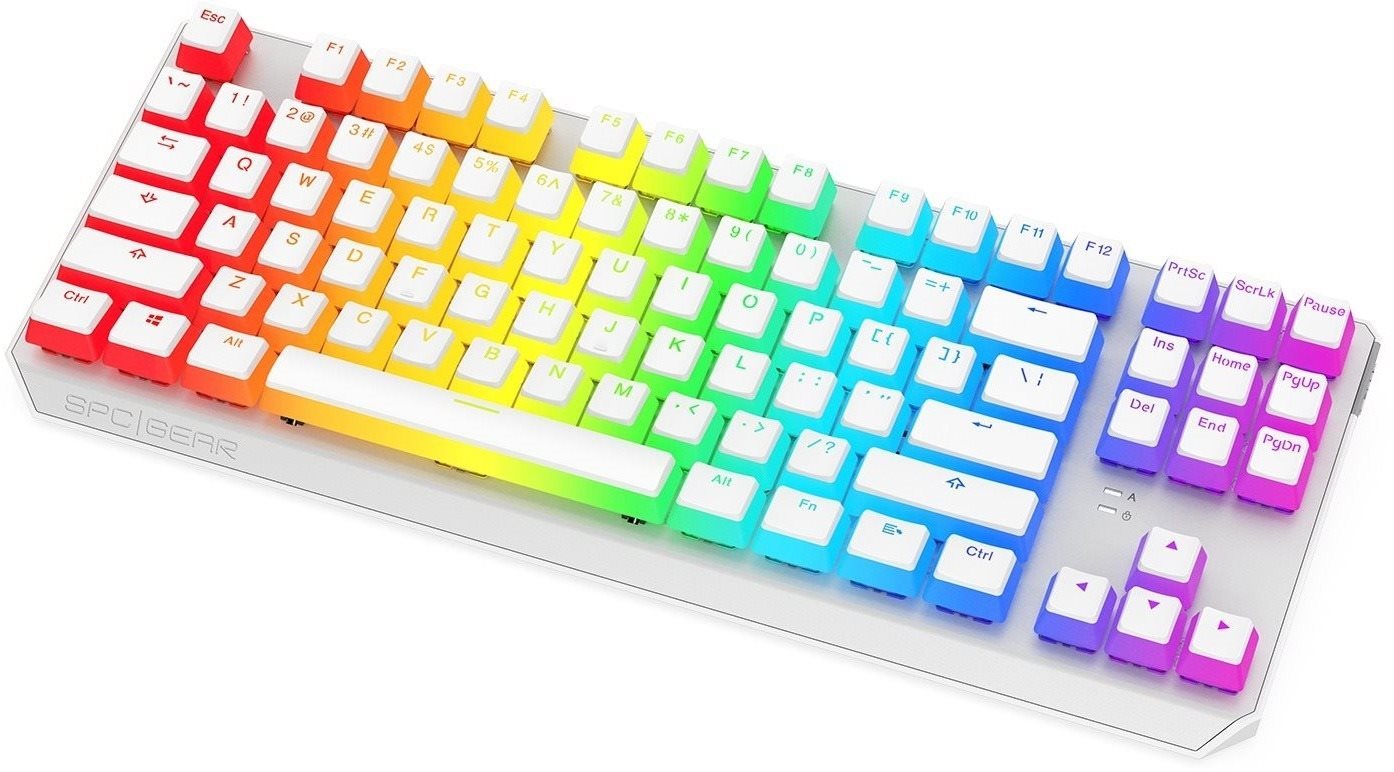 SPC Gear GK630K Onyx White Tournament Kailh Brown - US Gaming...