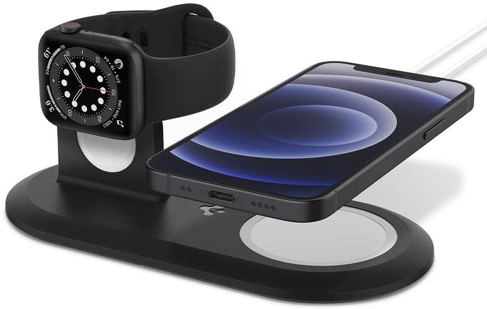 Spigen MagSafe Charger & Apple Watch stand 2in1 MagFit Duo Black...