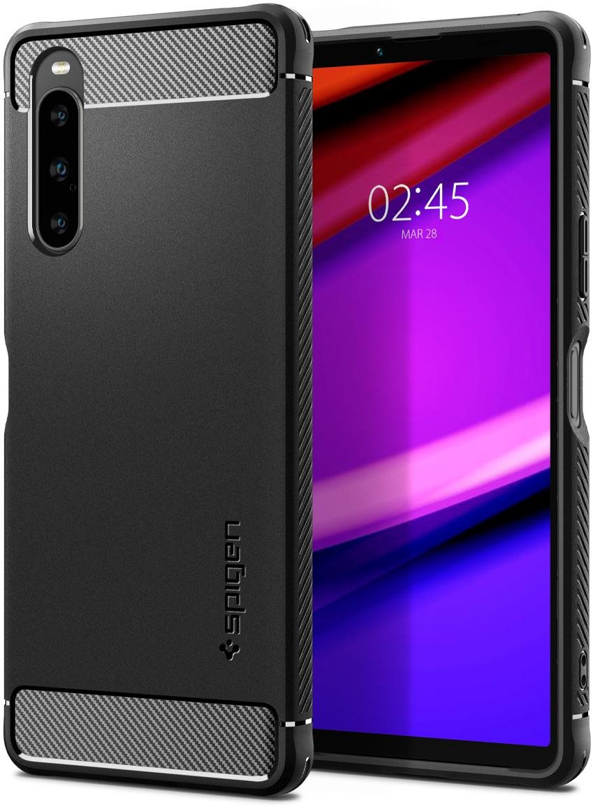 Spigen Rugged Armor Black Sony Xperia 10 V tok Telefon tok
