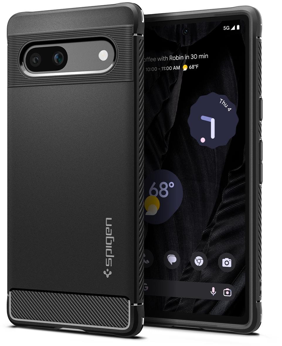 Spigen Rugged Armor Black Google Pixel 7a Handyhülle